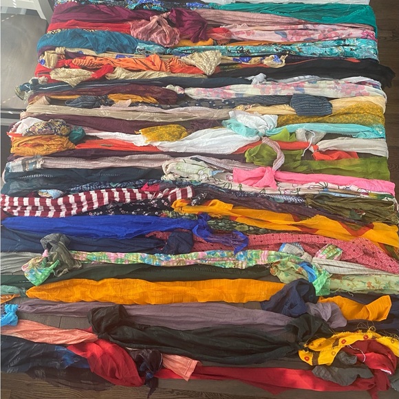 Custom Homemade Bohemian Rag Rug Curtains. - Picture 7 of 7